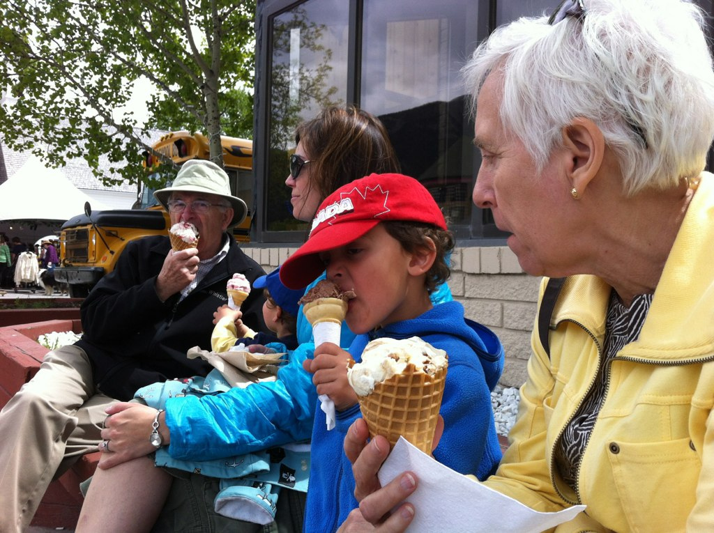 Ice cream with the grandparents