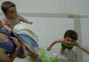 kids at the pool
