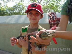 Holding Croc at El Salado - DadCAMP