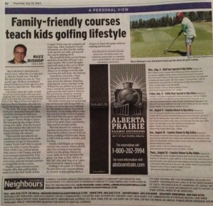 Calgary Herald golfing