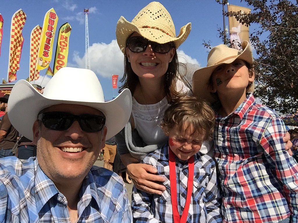 Family at the Calgary Stampede - DadCAMP