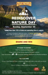Rediscover Nature Day is September 20 #naturevalley #rediscovernature #banff