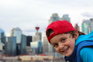 Charlie and Calgary Skyline - DadCAMP